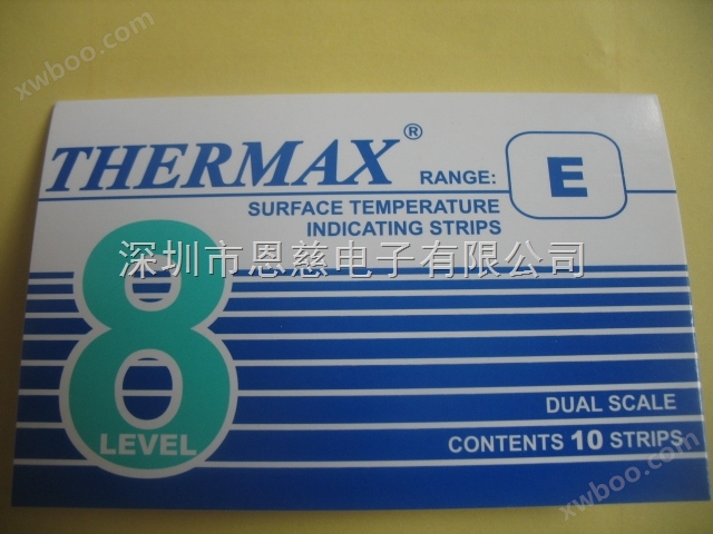 英国TMC 温度标签 THERMAX测温纸8格E型温度热敏试纸 感温变色纸