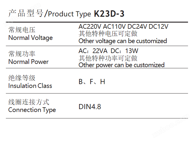 K23D-3水阀电磁线圈