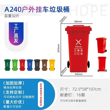 塑料垃圾桶环卫垃圾分类重庆赛普厂家